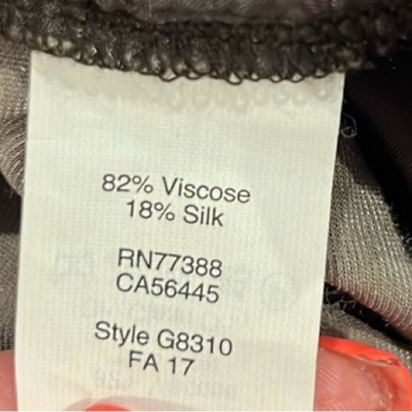 Madewell brown velvet silk blend wide leg crop pants size Small - Picture 9 of 9